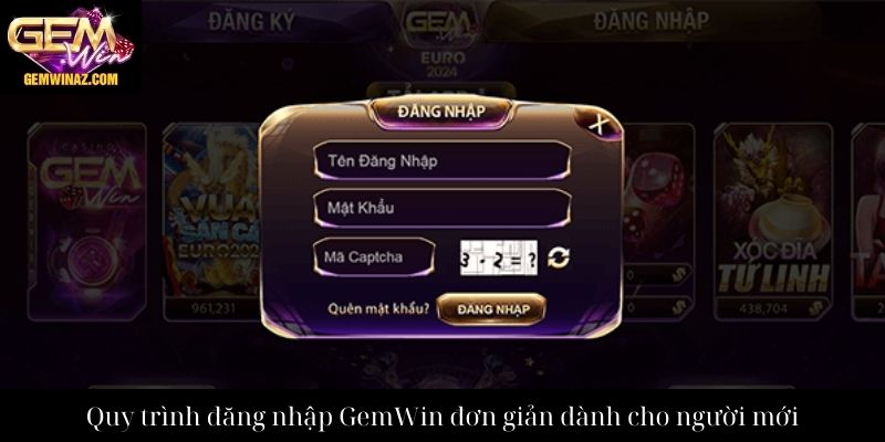 Quy trình đăng nhập GemWin đơn giản dành cho người mới